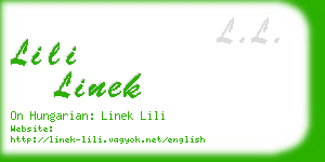 lili linek business card